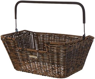 Basil capri rattan look - fietsmand - achterop - bruin