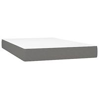 Boxspring met matras stof donkergrijs 120x200 cm - thumbnail