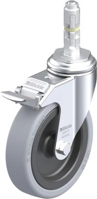 Blickle LKRA-VPA 126G-11-FI-E12 Zwenkwiel met rem Wieldiameter: 125 mm Draagvermogen (max.): 120 kg 1 stuk(s)