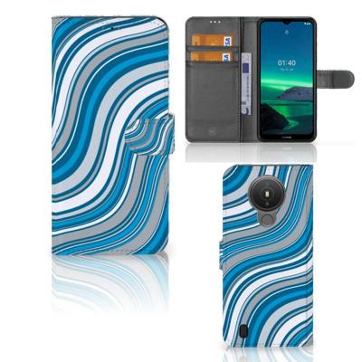 Nokia 1.4 | Telefoon Hoesje | Waves Blue Nokia 1.4 | Telefoon Hoesje | Waves Blue