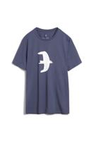 ARMEDANGELS T-shirt met printopdruk blauw - thumbnail