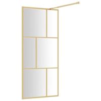 Inloopdouchewand transparant 80x195 cm ESG-glas goudkleurig - thumbnail