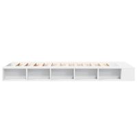 Bedframe bewerkt hout wit 90x200 cm - thumbnail