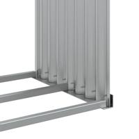 VidaXL Haardhoutopslag 120x45x140 cm gegalvaniseerd staal lichtgrijs - thumbnail