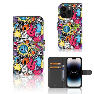 iPhone 15 Pro | Wallet Case | met Pasjes | Punk Rock