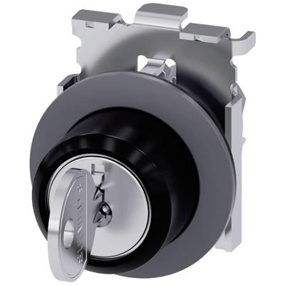 Siemens 3SU10604LM010AA0 3SU1060-4LM01-0AA0 Sleutelschakelaar Metalen frontring Sleutel Zandgrijs, Zilver 2 x 45 ° 1 stuk(s)