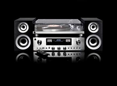 GPO PR100 Premium Line platenspeler met pitch control en bluetooth, zilver