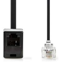 Nedis Telecomverlengkabel | RJ11 Male naar RJ11 Female | 10 m | RJ11 | 1 stuks - TCGP90205BK100 TCGP90205BK100 - thumbnail