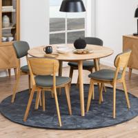 Bendt Ronde Eettafel 'Ebbe' Visgraat, 120cm - thumbnail