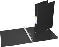 Ringmap voor ft A4, 4 ringen van 25 mm, uit PVC, zwart - thumbnail