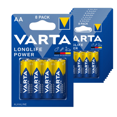Varta aa longlife power batterijen lr6 (10x 8 stuks)