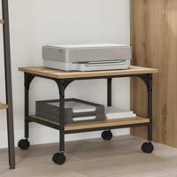 VidaXL Printerstand artisan eiken 50 x 40 x 38 cm bewerkt hout - thumbnail