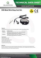 Quadrios ESD-armband Zwart Drukknop 4 mm - thumbnail