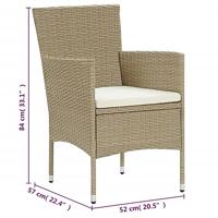 11-delige Tuinset poly rattan beige - thumbnail