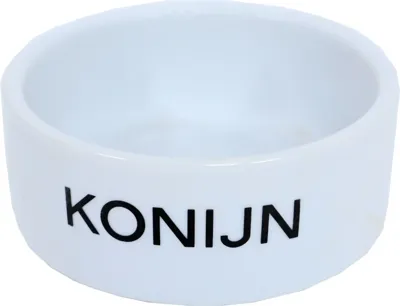 Konijnen eetbak steen wit 12cm Konijnen eetbak steen wit 12cm