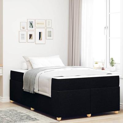 Bedframe met matras Zwart 120 x 190 cm Stof