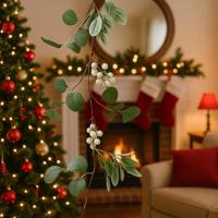 Guirlande met witte bessen 150x7x3cm - thumbnail