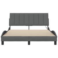 Bedframe zonder matras "Hanko" stof donkergrijs 140x190 cm - thumbnail