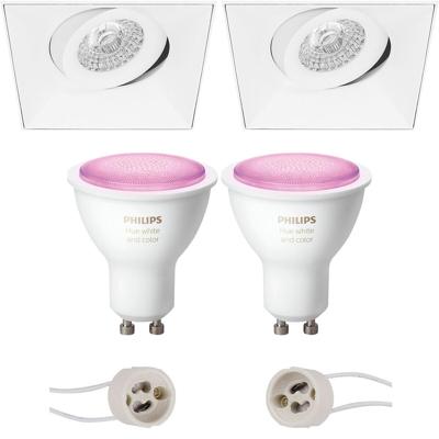Philips Hue Trimless LED Spot Set GU10 - Mat Wit - Dimbaar & Kantelbaar