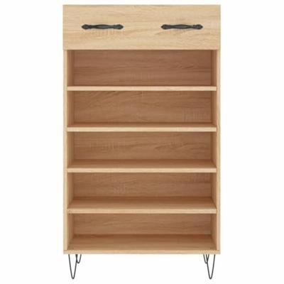 Schoenenkast 60x35x105 cm bewerkt hout sonoma eikenkleurig - thumbnail