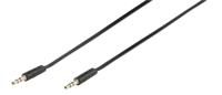 Vivanco 46133 Jackplug Audio Aansluitkabel [1x Jackplug male 3,5 mm - 1x Jackplug male 3,5 mm] 1.50 m Zwart Plat - thumbnail