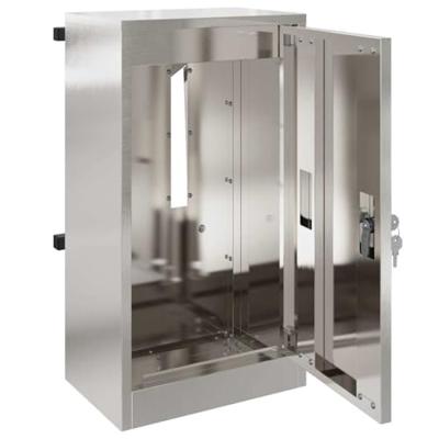 VidaXL Brievenbus met opslag zilver 30 x 20 x 55 cm roestvrij staal
