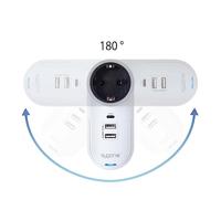 Sygonix TY1825 USB-oplader 18 W 2x USB-A, 1x USB-C, Randaarde stopcontact Wit Binnen - thumbnail