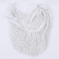 2 stuks mesh boodschappentas herbruikbare string fruit opslag handtas Totes vrouwen winkelen mesh net geweven zak winkel kruidenier Tote Bag (wit) - thumbnail