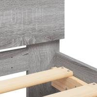 Bedframe met hoofdeinde en LED grijs sonoma eiken 120x200 cm - thumbnail