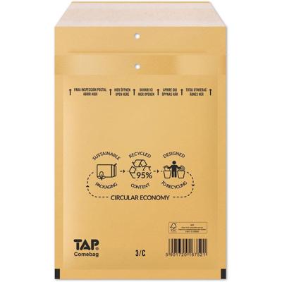 Comebag luchtkussenenveloppen, ft 150 x 215 mm, met stripsluiting, bruin, doos van 100 stuks Comebag luchtkussenenveloppen, ft 150 x 215 mm, met stripsluiting, bruin, doos van 100 stuks