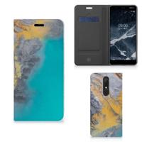 Nokia 5.1 (2018) | Standcase | Marble Blue Gold - thumbnail