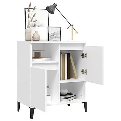 Dressoir 60x35x70 cm bewerkt hout wit