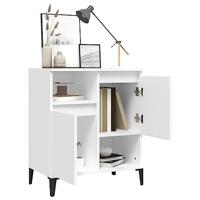 Dressoir 60x35x70 cm bewerkt hout wit - thumbnail