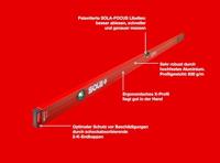 Sola Alu-Waterpas X-profiel BIGX3/150, 150cm 3 libellen 0,50mm/m rood - 01373501 - 01373501 - thumbnail