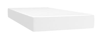 Boxspring met matras kunstleer wit 100x200 cm - thumbnail