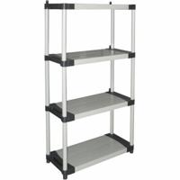 Kunststof plank - TOOD - 4 planken - Belasting 80 kg per plank - 80x40x168 cm - Zwart/grijs - thumbnail