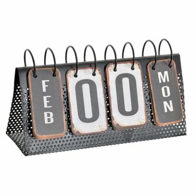 Tafelkalender DKD Home Decor Wit Zwart 34 x 13 x 21 cm