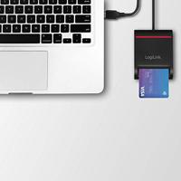 LogiLink CR0047 smart card reader Binnen USB 2.0 Zwart - thumbnail
