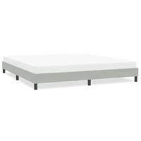 Bedframe zonder matras 200x220 cm fluweel lichtgrijs - thumbnail