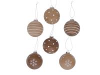 Boltze Home Kerstbal warel glas ø8cm - thumbnail