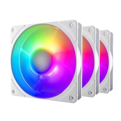 Cooler Master mobius 120p argb 120x120x25 case fans (wit, 3 stuks, 120 x 120 x 25 mm, pwm)