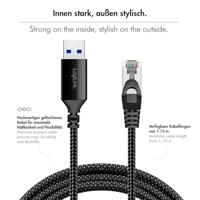 LogiLink USB 3.2 Gen 1 (USB 3.0) Adapterkabel [1x USB 3.2 Gen 1 stekker A (USB 3.0) - 1x RJ45-stekker 8p8c] CU0401 1.50 m - thumbnail
