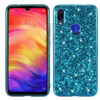 Glitter poeder schokbestendig TPU Case voor Xiaomi Redmi Note 7 (blauw) - thumbnail
