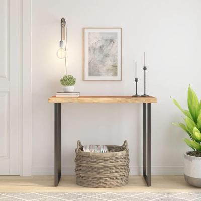 Tafelblad rechthoekig natuurlijke rand 80x40x2,5 cm acaciahout