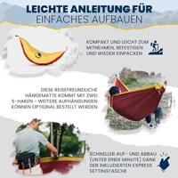 Ticket to the Moon King Size hangmat Burgundy / Dark Yellow - thumbnail