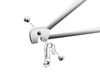 Union derailleurpad gh-132 met schroefset m8x0.75 - thumbnail