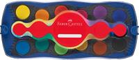 Faber Castell Waterverfdoos 24 kleuren + 1 tube wit Connector Blauw - thumbnail