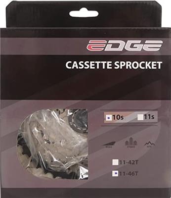 Edge Cassette 10 speed cs-m6010 11-46t -zilver/zwart Edge Cassette 10 speed cs-m6010 11-46t -zilver/zwart