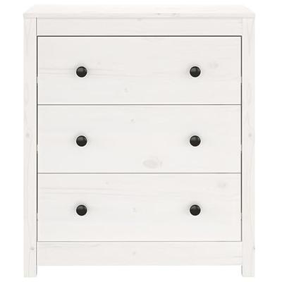 Dressoir 70x35x80 cm massief grenenhout wit
