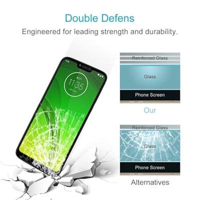 9u 9D volledig scherm getemperd glas screen protector voor Motorola Moto G7 Power (zwart)